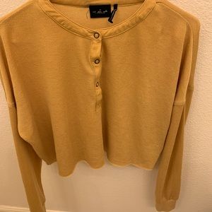 Urban Outfitters cropped Henley shirt Sze S